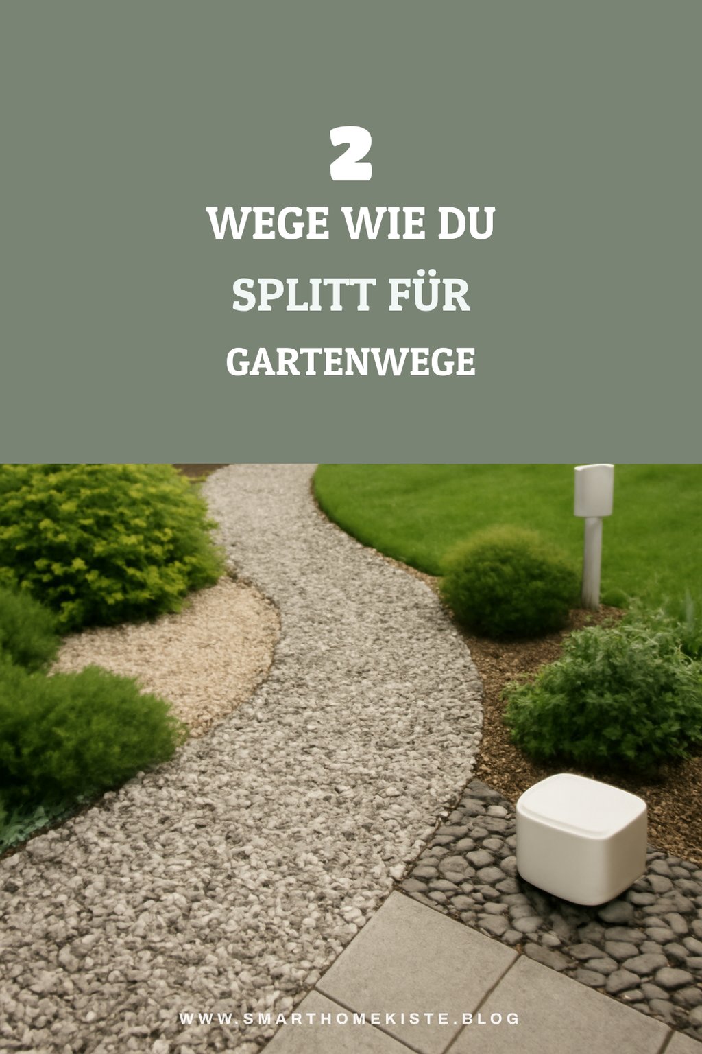 Splitt für dekorative Wege im Garten
