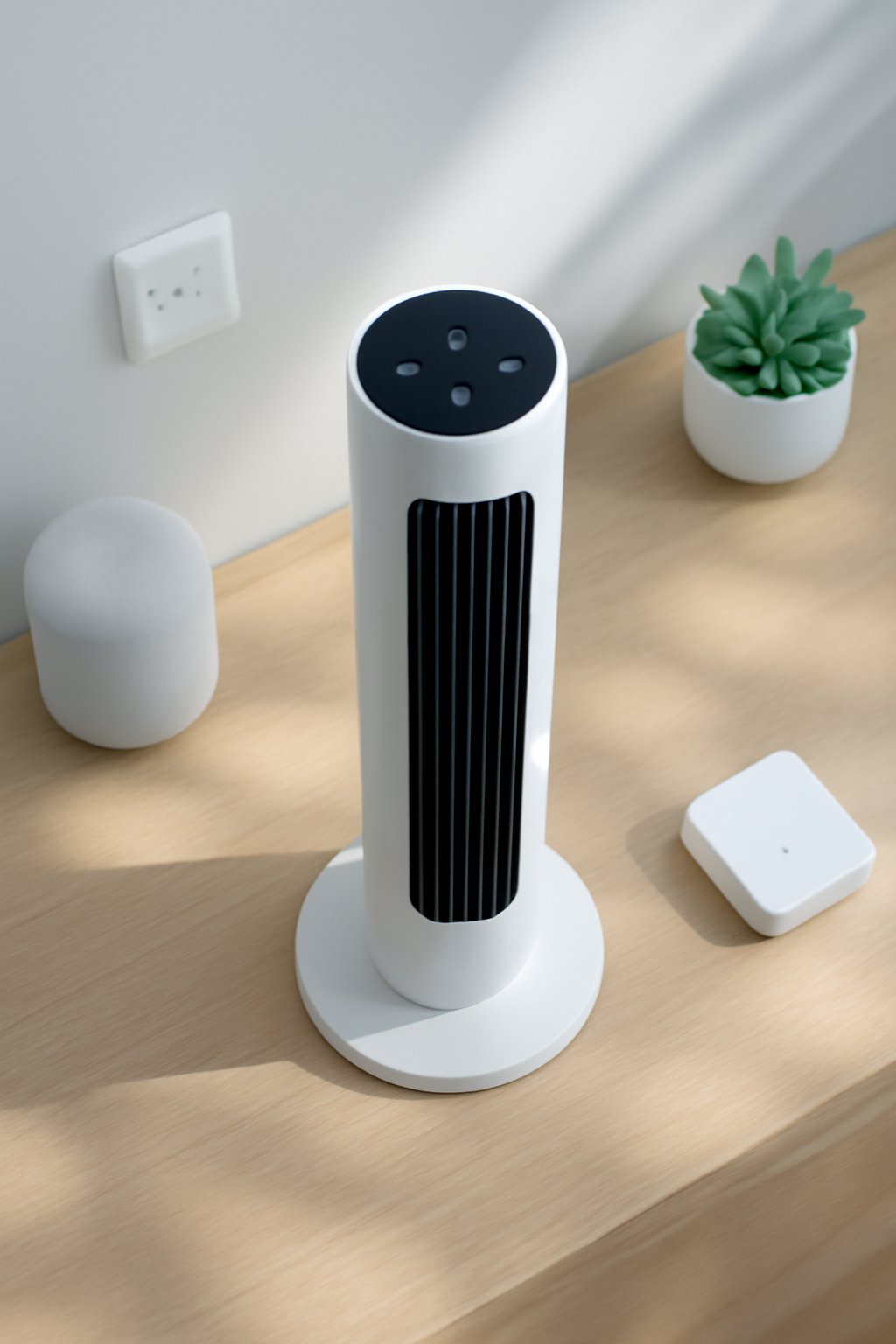 Energieeffizienter Turmventilator schwarz