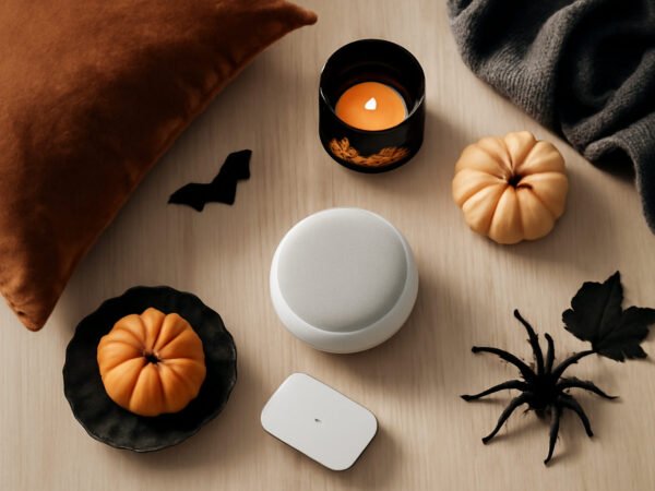 Farbwechsel Lampen Orange und Lila Halloween