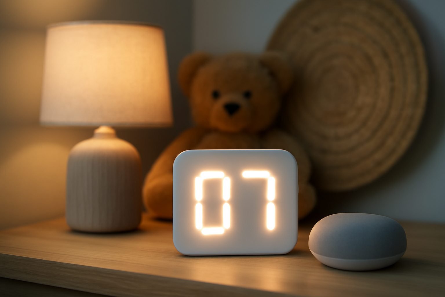 Früher Countdown für Kinder mit Lichtszene