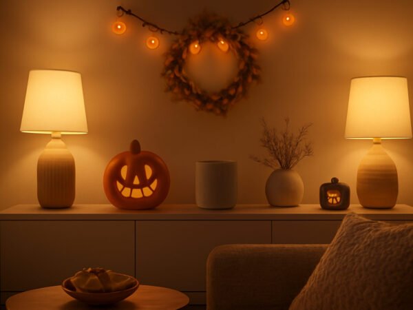 Halloween basteln Dekoration Beleuchtung in 6 Schritten