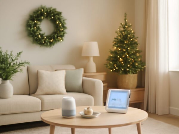 Weihnachtsdeko Fensterbank innen Beleuchtung