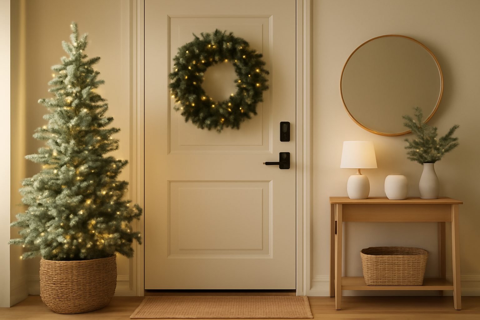 Weihnachtsdeko Hauseingang außen beleuchtet
