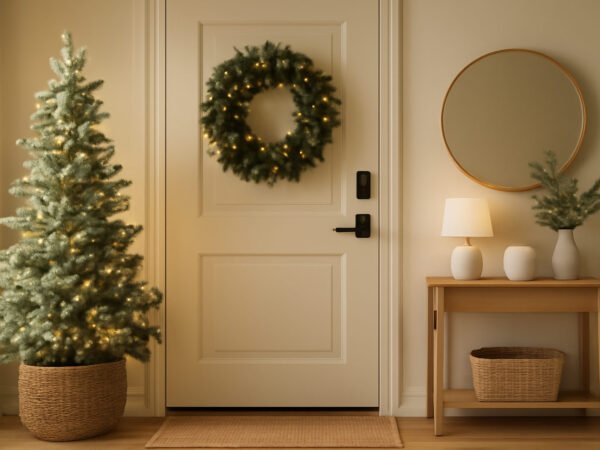 Weihnachtsdeko Hauseingang außen beleuchtet