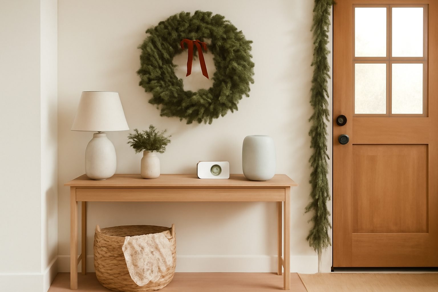 Weihnachtsdeko Hauseingang mit LED in 6 Schritten
